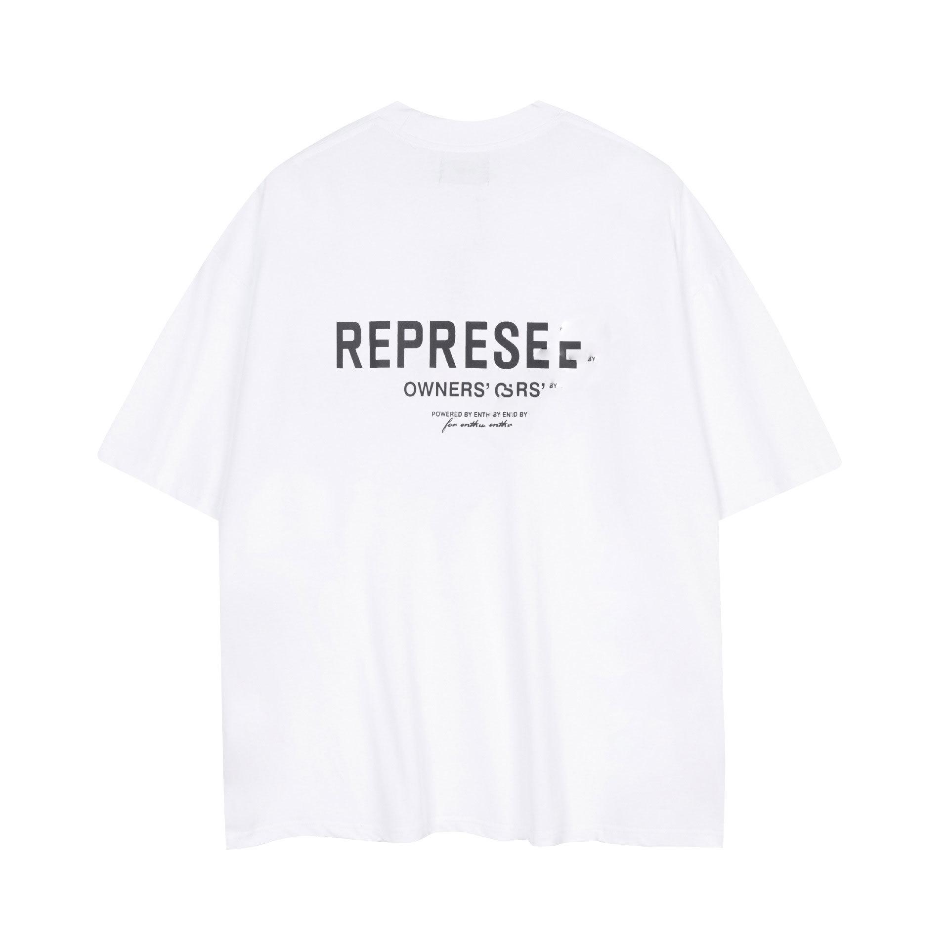 Heavyweight Cotton 300g Streetwear REPR Print Women s Loose Round Neck Short Sleeve T-Shirt S