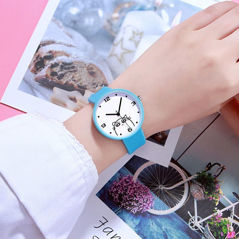 Ultra-Thin Candy-Colored Silicone Watch Dial For Girls, Junior High School Students, Simple And Versatile Jelly Strap