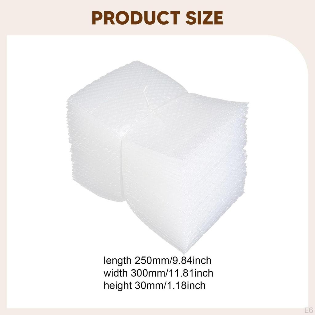 100 Pieces Bubble Wrap Cushioning Waterproof Clear Out Bags for Packaging, Plates,