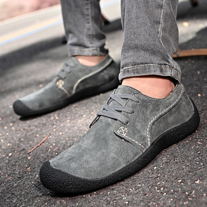 Men's flat shoes Comfortable minimalist design style Daily office driving Outdoor leisure business walking men's Plus Size shoes