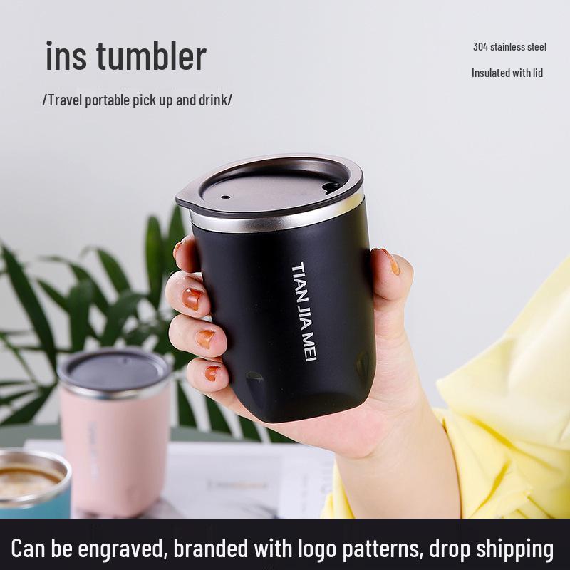 304 High-End Outdoor Office Coffee Tumbler – Colorful, Portable, and Insulated