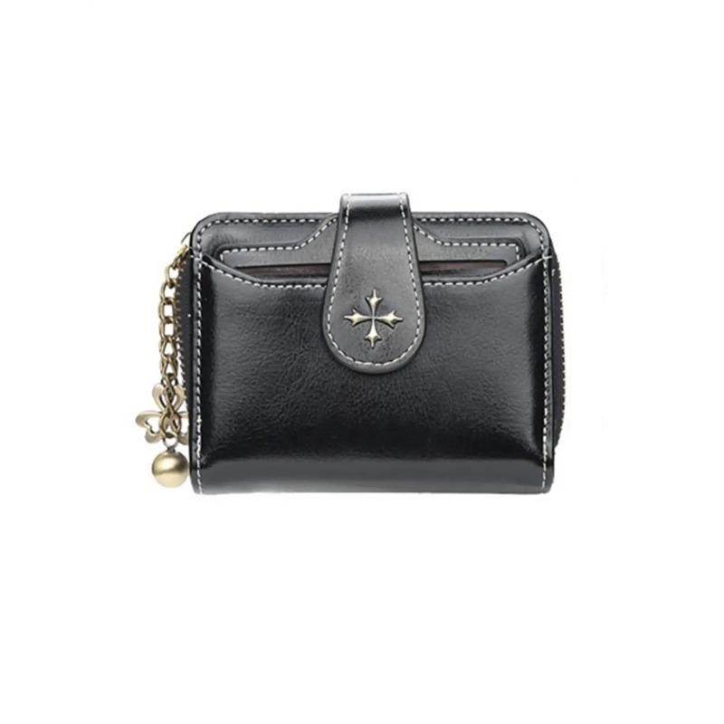 Women's short European and American fashi buckle wallet zipper coin purse