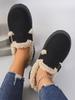 Women's Retro Snow Boots Fleece-lined Moccasins, 2025 Thick-soled Slip-on Winter Shoes.
