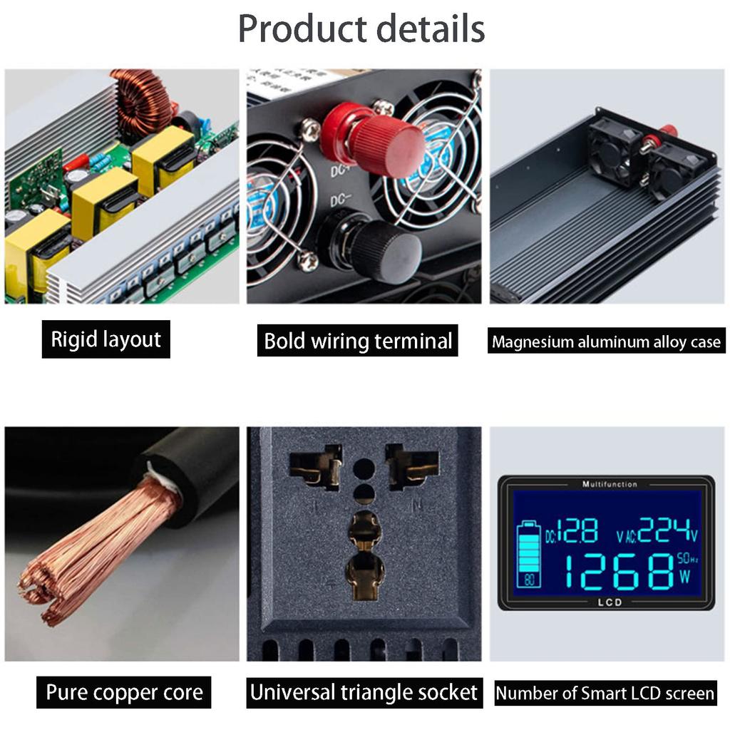 4000W 5000W 5500W 6000W 7000W 8000W 9000W 10000W 12000W Power Inverter Car 12V24V48V60V DC