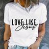 Heart & Happy Slogan Print T-shirt Cute Short Sleeve Crew Neck Casual Top Women's Clothing Valentine's Day  for Summer & Spring