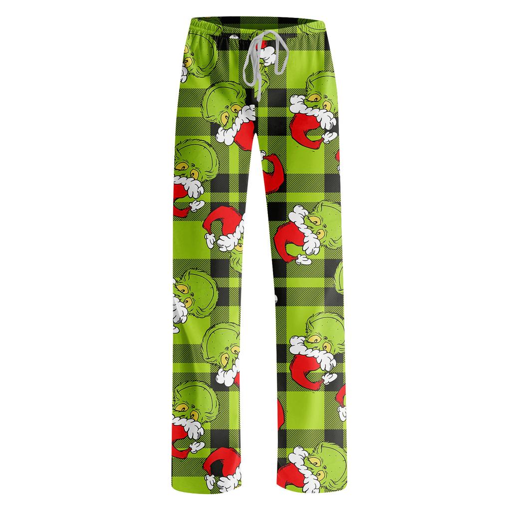 Pajama Pants Sleepwear Casual Drawstring Elastic Waist Pants Comfy Straight Yoga Loose Trousers