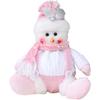 Festive Sitting Santa Snowman Reindeer Plush Dolls with Sparkling Glitter for Christmas Home and Window Decoration