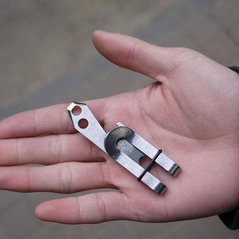 EDC Bag Suspension Clip Carabiner Stainless Steel Outdoor Quicklink Tool Multi Tools Pocket Camping Tool Length 7.2cm