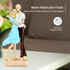 Ethereal Hugging Couple Sculpture | A Tender Expression of Warmth & Togetherness | Perfect for Romantic Interiors – Pack of 1, Multicolor