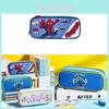 Spider Man Kids Pencil Case With Dual Layers Cartoon Stationery Storage For Elementary School