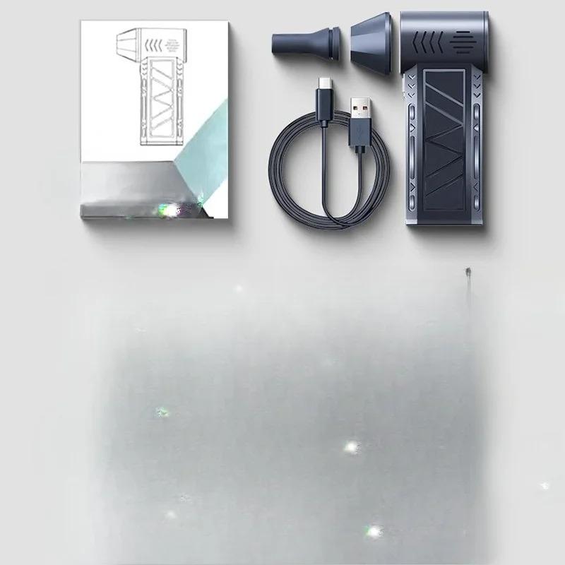 Mini Turbo Jet Fan 53M/S Portable Turbo Fan 130000RPM Brushless Mini Air Blower Electric Air Duster 3 Gear Handheld Duct Fan