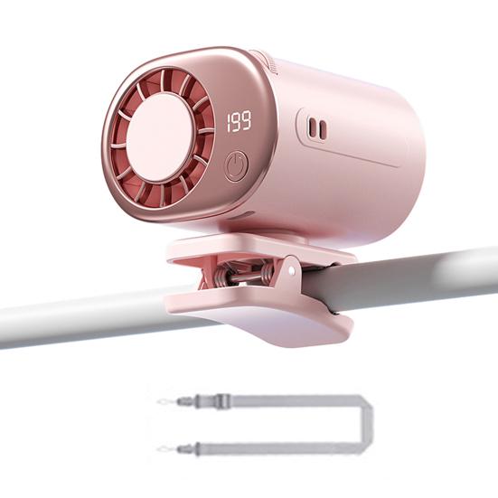 

Вращающийся клипсовый охлаждающий вентилятор, перезаряжаемый, с регулируемой скоростью, автомобильный вентилятор, портативный персональный кондиционер для автомобиля, стола, путешествий A розовый