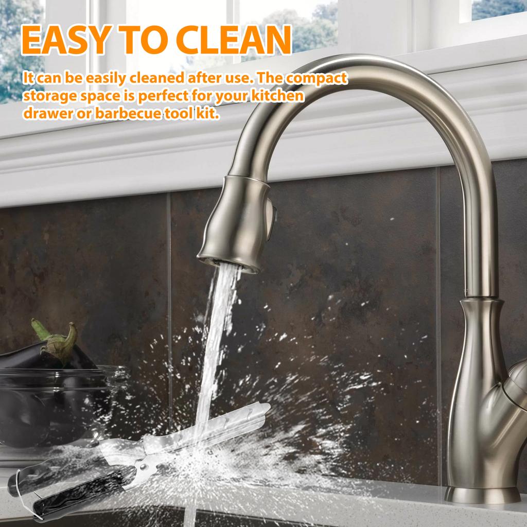 Rib Film Removal Tool Stainless Steel Barbecue Rib Peeling Tool with Anti Slip Grip Kitchen Small Tool Dishwasher Cleaning