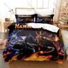 Cooles HammerFall Bettwäsche-Set Bettbezug + 2 Kissenbezüge Schwedischer Power Metal Hector Ritter Hammer Mittelalter Fantasy Schlafzimmer Dekor