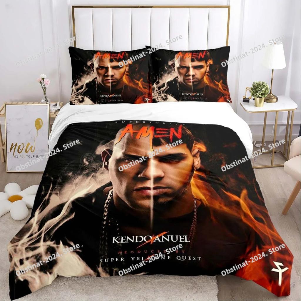 Anuel AA Rapper Hip Hop Singer All Season Bedding Set Printed Duvet Cover Pillowcase Single Double Style Queen King Size Sets