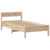 Vidaxl Bed With Shelf, Without Mattress, 75X190 Cm, Pine Wood