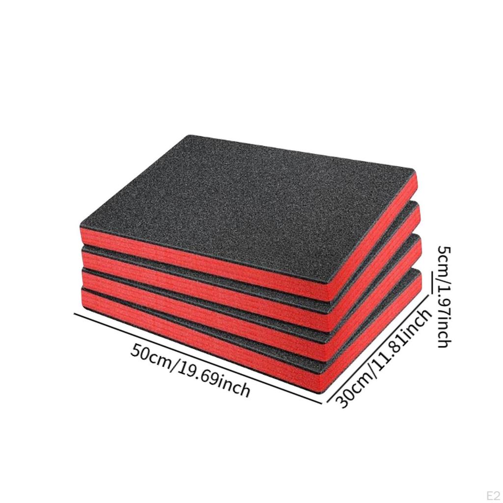 Set of 4 Foam Sheets for Tool Box, Transport And