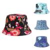 Trendy Flower Patterned Fisherman Hat Sun Hat Breathable Polyester