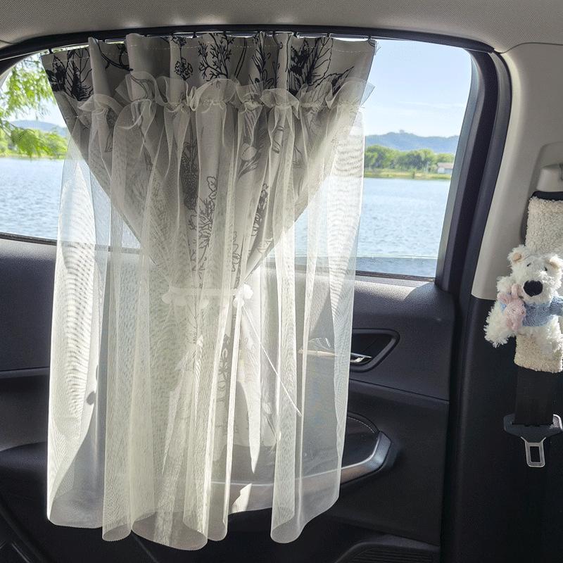 

Baby & Child Car Sun Protection Window Curtains - Heat Insulating, UV Blocking, Clip-on Sliding Rail 60cm Slide Rail Black Litchi [1 piece]