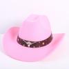 Beliebte europäische und amerikanische Mode OL-Stil einfarbiger Cowboyhut Herren und Damen High-End Zylinder Jazzhut Filzhut