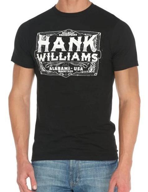Hank Williams ALABAMA WHISKEY LABEL Country Music 100% Cotton T-shirt Mens Tees Top NWT 100% Authentic M