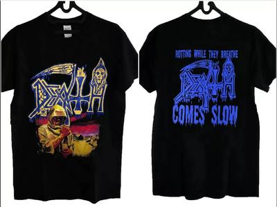 Death Leprosy T-Shirt Metal HARD ROCK Size New Band Black Sleeve Concert