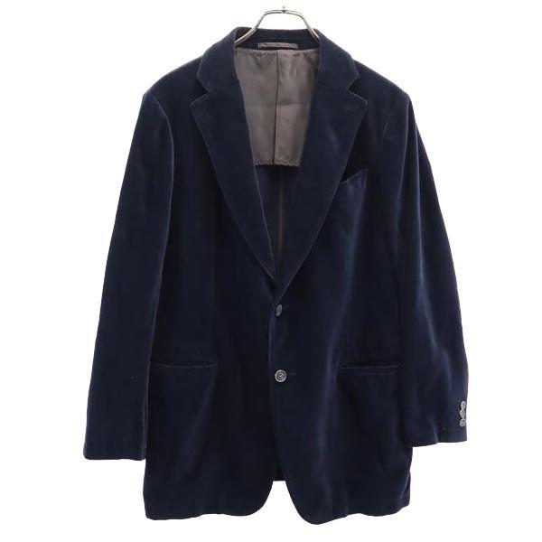 

ARMANI Велюровый приталенный пиджак 48 Темно-синий Мужской Б/у