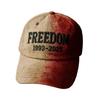Blood Splatter Halloween Baseball Hat Freedom 1993-2025 Letter Print Baseball Cap Halloween Daily Wear