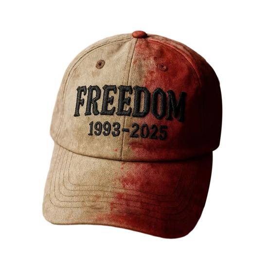 Blood Splatter Halloween Baseball Hat Freedom 1993-2025 Letter Print Baseball Cap Halloween Daily Wear