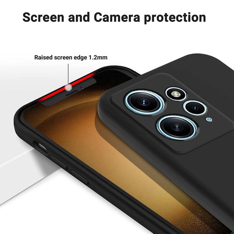 For Xiaomi Redmi Note 12 4G Global Pure Color Liquid Silicone Shockproof Phone Case
