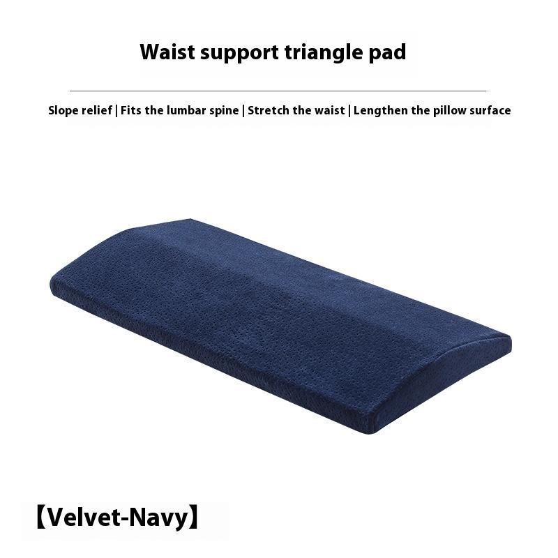 

Lumbar Support Pillow, Back Support Memory Foam Pillow For Sleeping In Bed Waist Support Cushion For Lower Back Pain Relief 60x24x4cm темно-синий