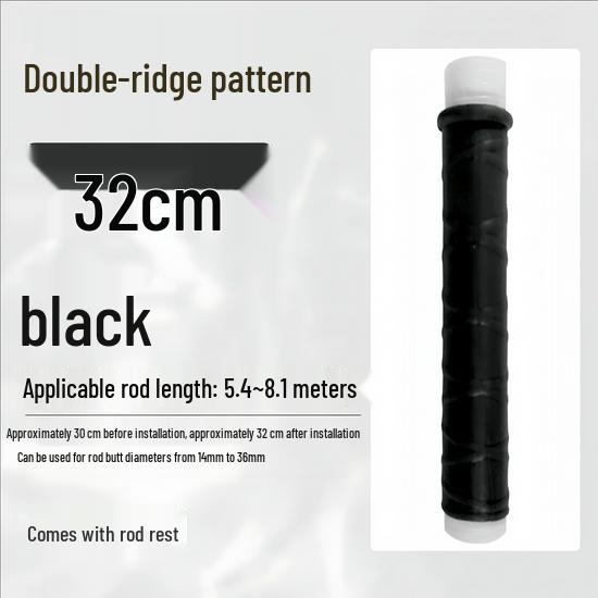 Capa de Silicone Antiderrapante para Cabo de Vara de Pesca com Enrolamento Automático e Fita Absorvente de Suor