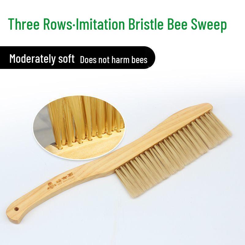

Double Row Bamboo Handle Honey Bee Brush - Soft Horsehair Beekeeping Tool