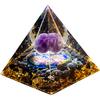 Orgonite Pyramid, Pyramid-shaped, Natural Stone, Obsidian, Crushed Stone, Amethyst, Spherical Bead, Tree of Life, Resin, Chakra, Power Stone Cleansing
