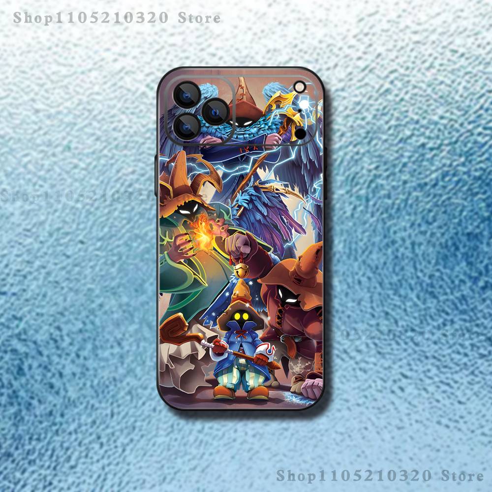 

M-Moogle Final Fantasy V-Vivi Phone Case For iPhone 17,16,15,14,13,12,11,Pro,Max,Plus,E,SE4,Air,Mini Black Soft Funda iPhone17pro