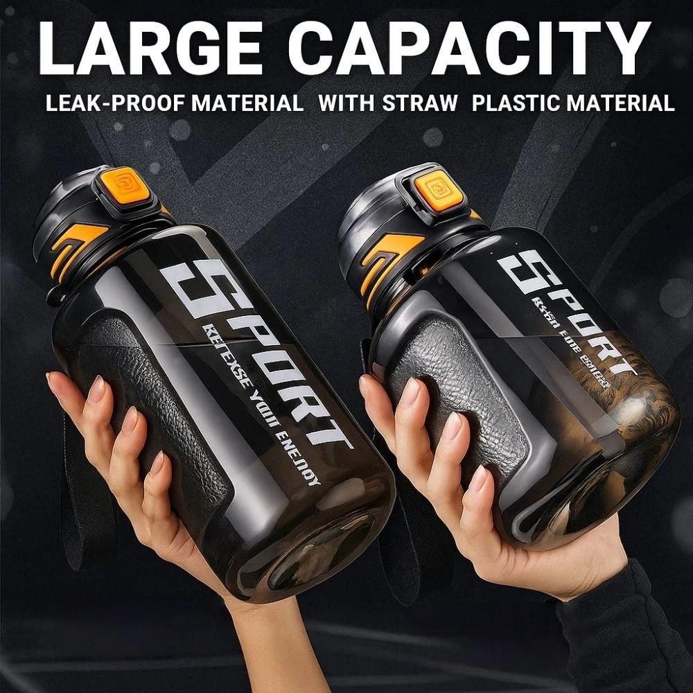1000ml/1500ml Sports Water Bottle Large Capacity LeakProof Drinking Bottles Plastic with Straw Fitness Water Bottle