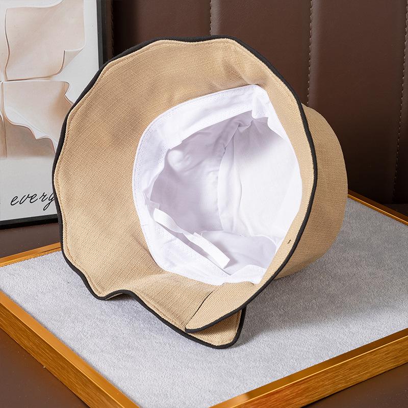 Spring and Autumn Hat Women's Pearl Rhinestone Bucket Hat Summer Versatile Casual Sun Hat