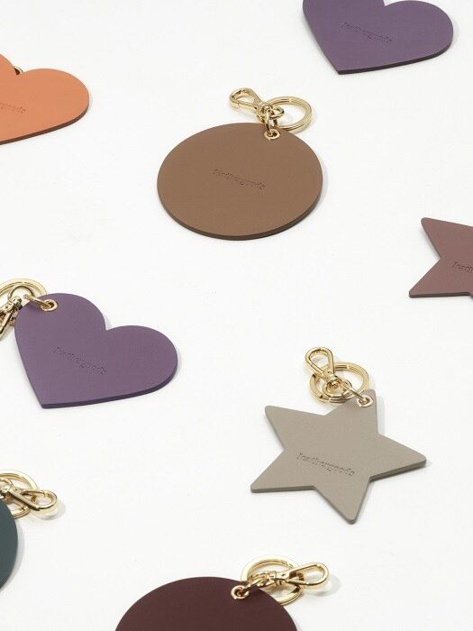 Leathergoods Happy Keyring Brown