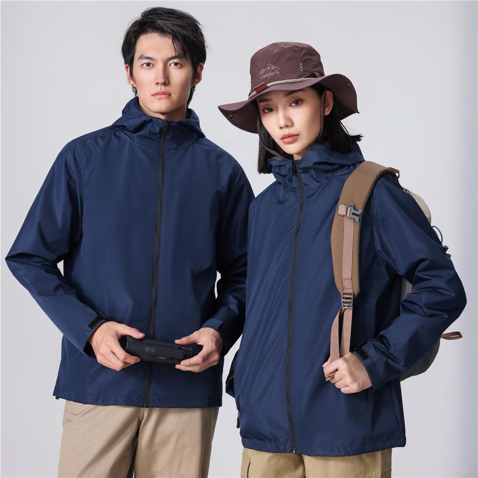Doppellagige Wind- und Kälteschutzjacke für den Herbst für Damen und Herren, Outdoor-Softshelljacke für Paare, Arbeitskleidung