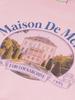 LA MAISON STUDIO Women'S Vintage Castle Garden Crop Sweatshirt Pink (Fcf1Ts205W)