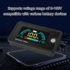 Motorcycle Quick Connection Battery Monitor Realtime Charge Display Weatherproof Construction for 8-100V Power Equipment
