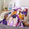 1pc Kpop Demon Hunters Urban Fantasy Flannel Blanket,Ultra Soft Warm Plush Throw for Home Bedroom Bed Sofa Cover Camping Picnic gift Y72215