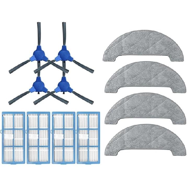Compatible for Proscenic 850T Robotic Vacuum Cleaner Replacement Kit Mop Pad Replacement Parts Main Side Brush Hepa Filter Accessories(8 Pcs)
