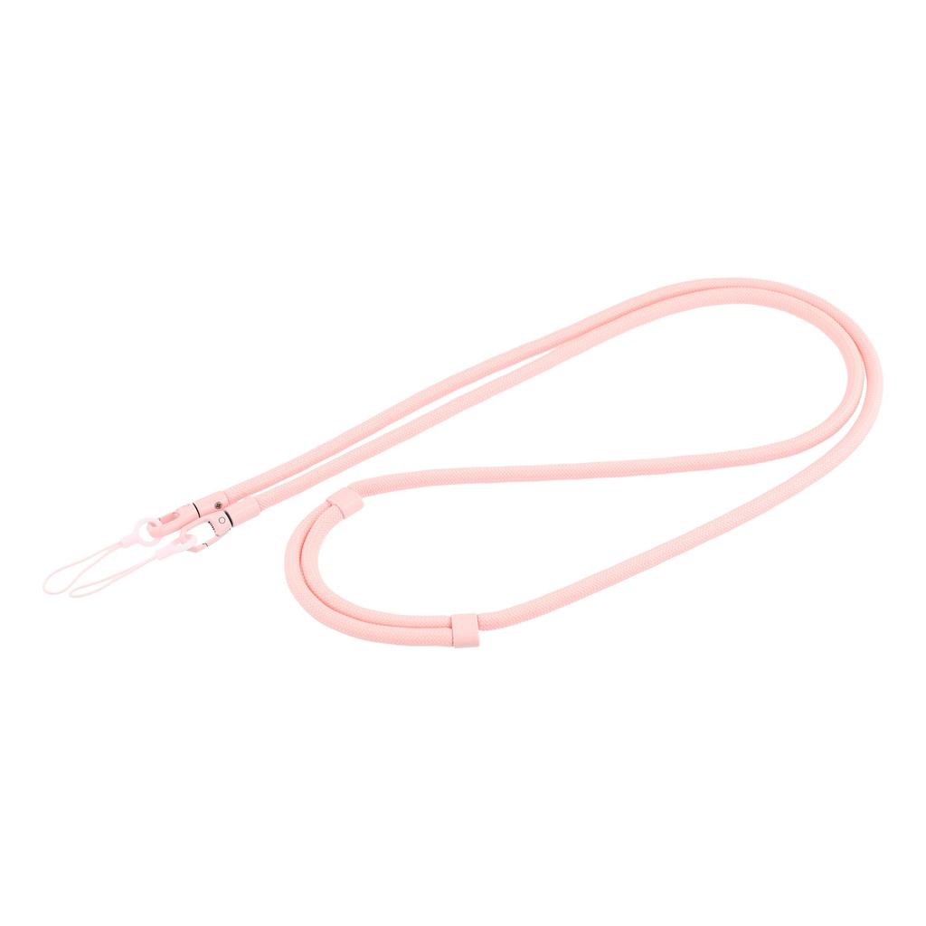 7MM Double Clasp Adjustable Lanyard Polyester Zinc Alloy Shoulder Strap for Dual-Hole Phone Cases