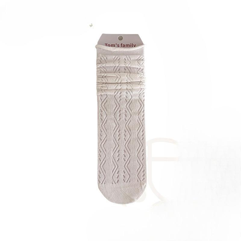 

Тонкие прямые однотонные женские гольфы до середины икры для весны и лета, модные сетчатые дышащие носки-пиле в стиле Лолиты и японском стиле 1 pair