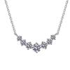 Smile Zircon Necklace Women'S Fashion High Sense Seven-Star Flash Diamond Imitation Moissanite Pendant Temperament Collarbone Chain Quality