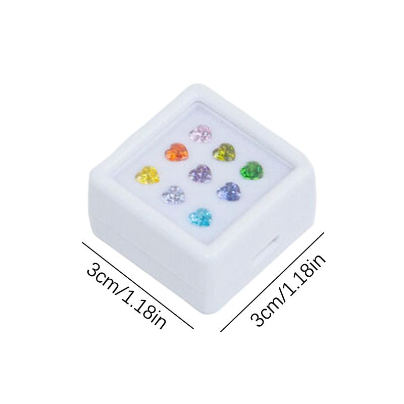 

3/4/5 см квадратная цветная коробка для демонстрации драгоценных камней, прозрачная стеклянная крышка, коробка с бриллиантами, губка для памяти, держатель для драгоценных камней, бусин 3Cm