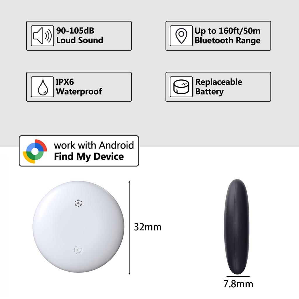 Mini Dual System Gps Tracker for Apple Find My/Android Find Hub Item Finder Key Bag Lost Locator Smart Bluetooth Air Tag Tracker