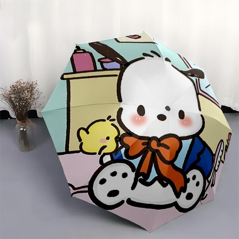 1pc Sanrio Characters Automatic Opening/Closing Umbrella with Foldable Design, Iron Frame, Outdoor Use, Festival Gift for Fans, Travelers, Daily Use.Z