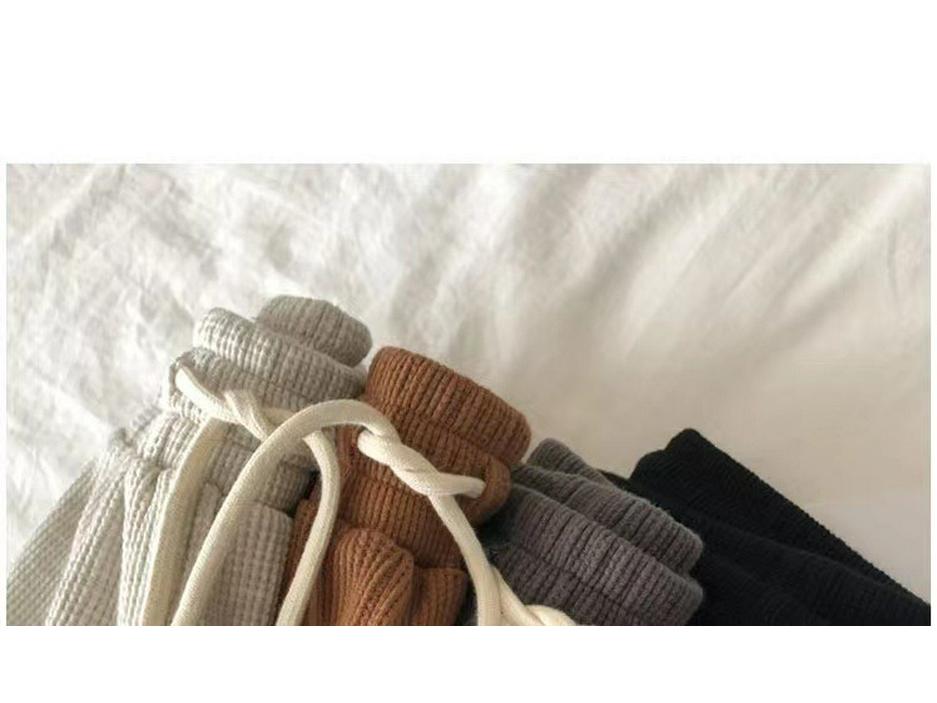 Korean-Style Summer Waffle Knit Women's Loose Wide-Leg Sports Shorts